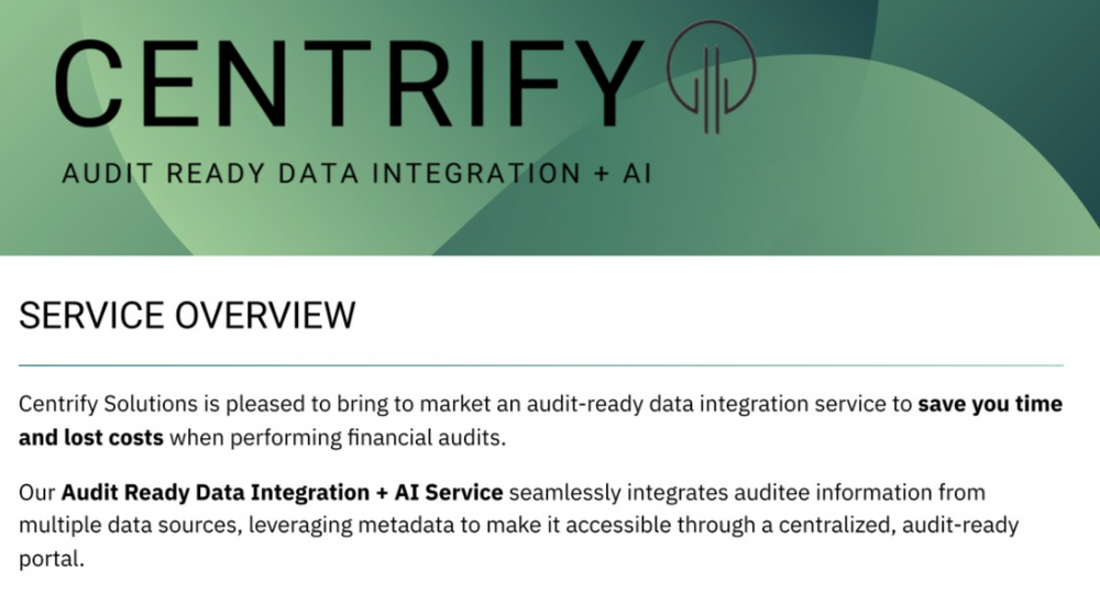 Audit ready data integration and AI graphic