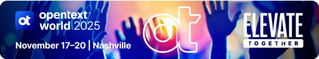 OpenText World 2025 summit graphic
